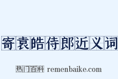 寄袁皓侍郎近义词是什么意思的图片
